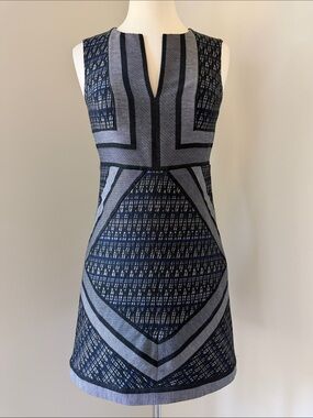 Diane Von Furstenberg Amanda Geometric Jacquard Shift Dress
